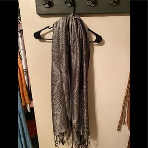 Snake print scarf